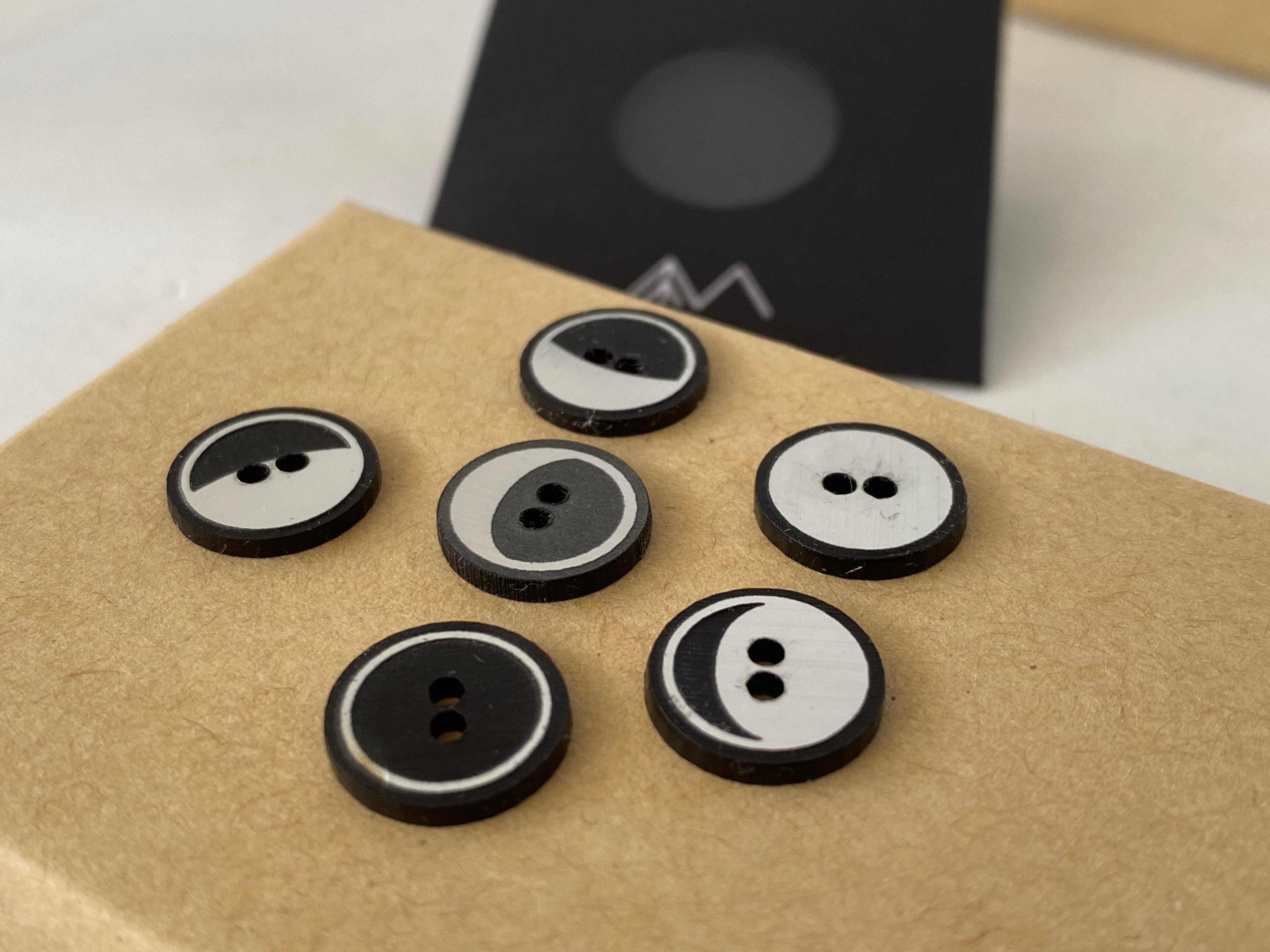 The Moon Phases Button Set